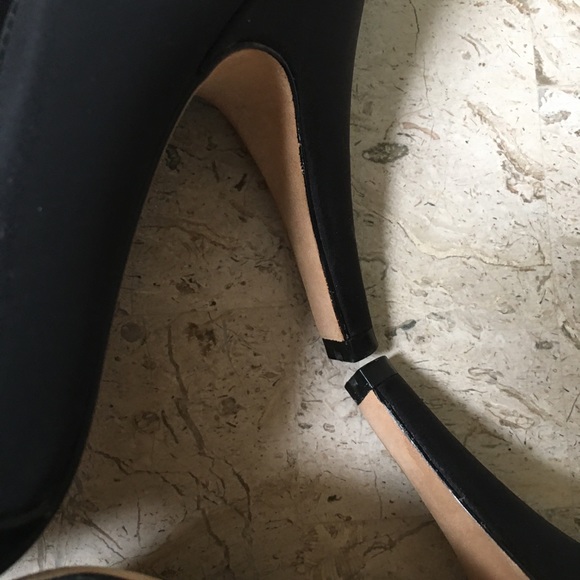 Elegant Evening Black Dress Pump Open Toe High Heel by Hype Size 6.5 - Picture 9 of 13